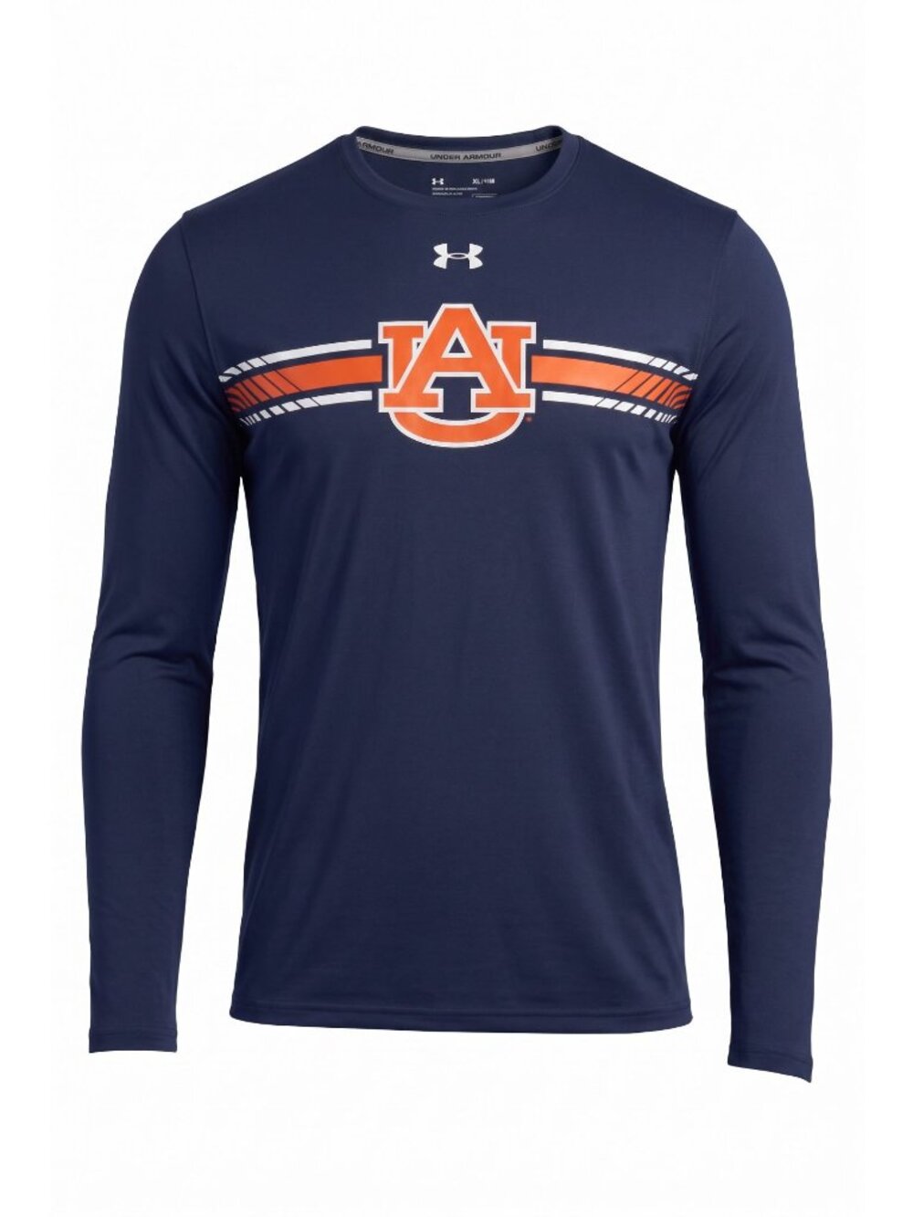 Under Armour Auburn Tigers Mens XL HeatGear Loose Fit Long Sleeve Shirt Navy EUC